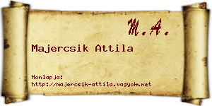 Majercsik Attila névjegykártya